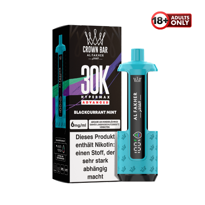 Al Fakher 30k Hypermax Akku Blackcurrant Mint - günstig kaufen bei SwiftGoods4u