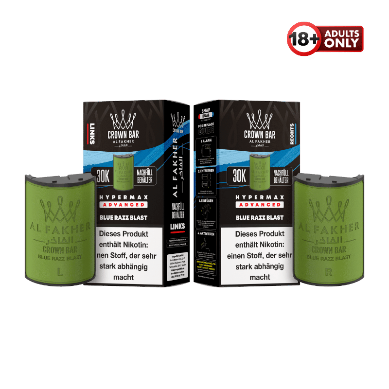 Al Fakher 30k Hypermax Pods Blue Razz Blast - günstig kaufen bei SwiftGoods4u