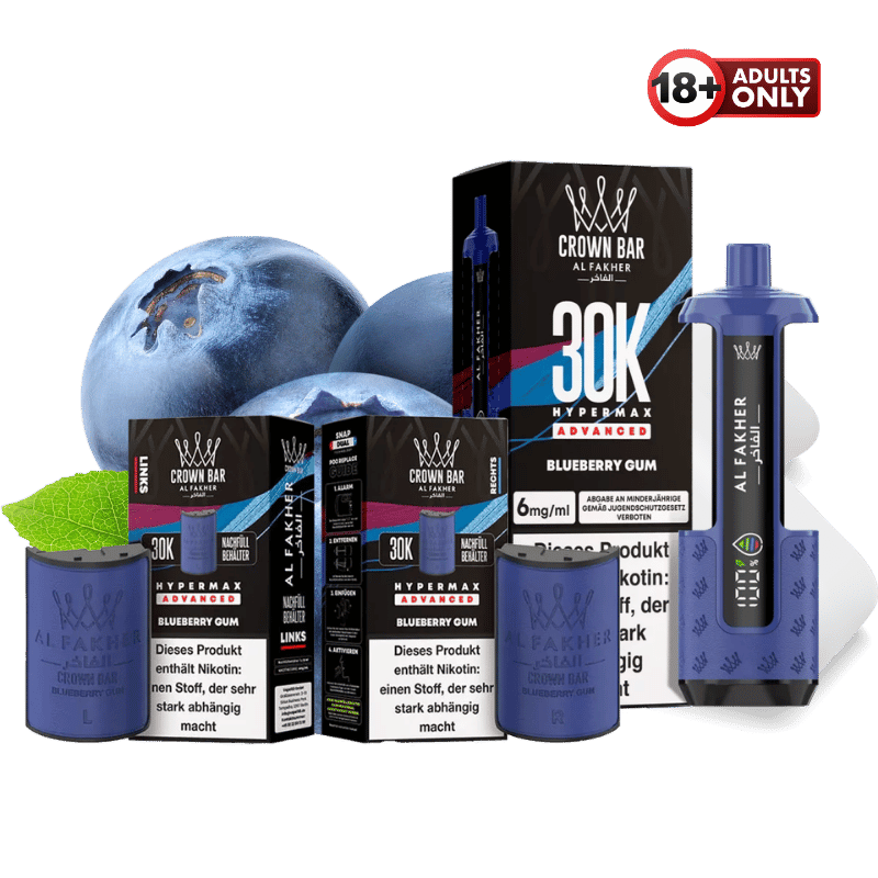 Al Fakher 30k Hypermax Blueberry Gum - günstig kaufen bei SwiftGoods4u