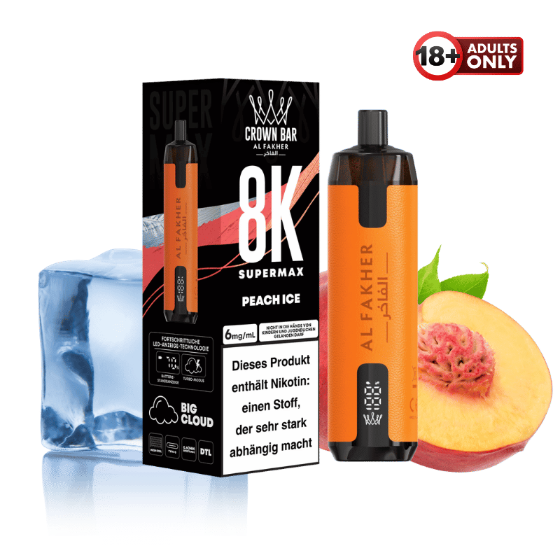 Al Fakher 8K Vape Peach Ice - günstig kaufen bei SwiftGoods4u