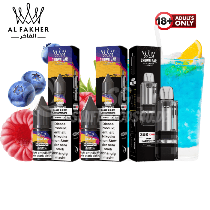 gibt es elfbar pods in kroatien Al Fakher Vape 30k Blue Razz Lemonade Al Fakher 30K Kit Al Fakher Crown Bar  Hypermax 30K Blueberry Raspberry Vape 20ml