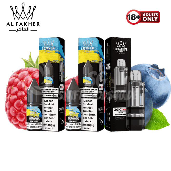 Al Fakher Cubic 30k Pod Bundle Blueberry Sour Raspberry - günstig kaufen bei SwiftGoods4u