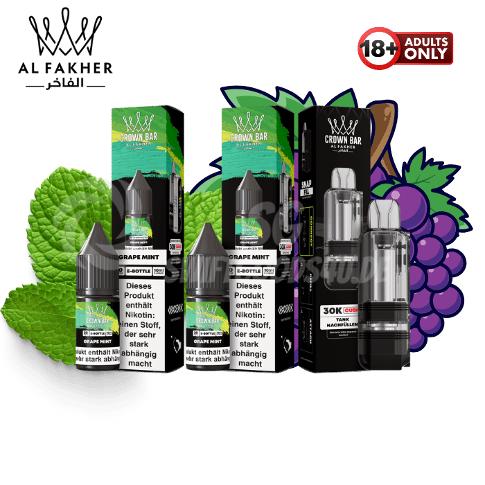 Al Fakher Cubic 30k Pod Bundle Grape Mint gnstig kaufen Al Fakher Cubic 30k Pod Bundle Grape Mint gnstig kaufen