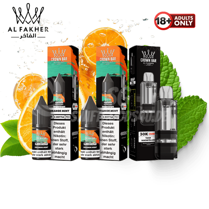 Al Fakher Cubic 30k Pod Bundle Orange Mint - günstig kaufen bei SwiftGoods4u