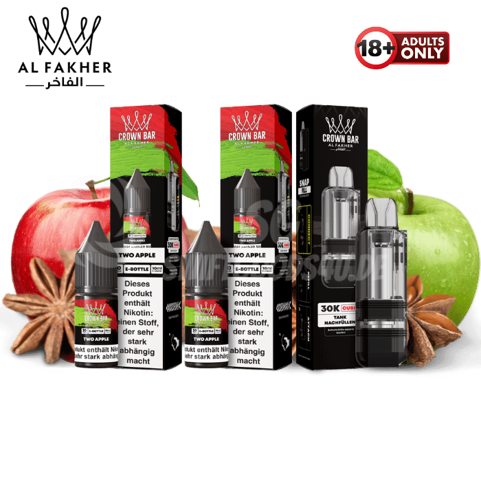 elfbar elfa master akku Al Fakher Crown Bar 600 - Two Apple - Vape main image 0