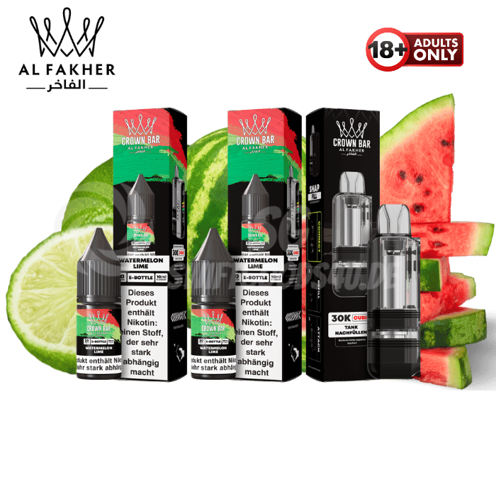 Al Fakher Cubic 30k Pod Bundle Watermelon Lime - günstig kaufen bei SwiftGoods4u