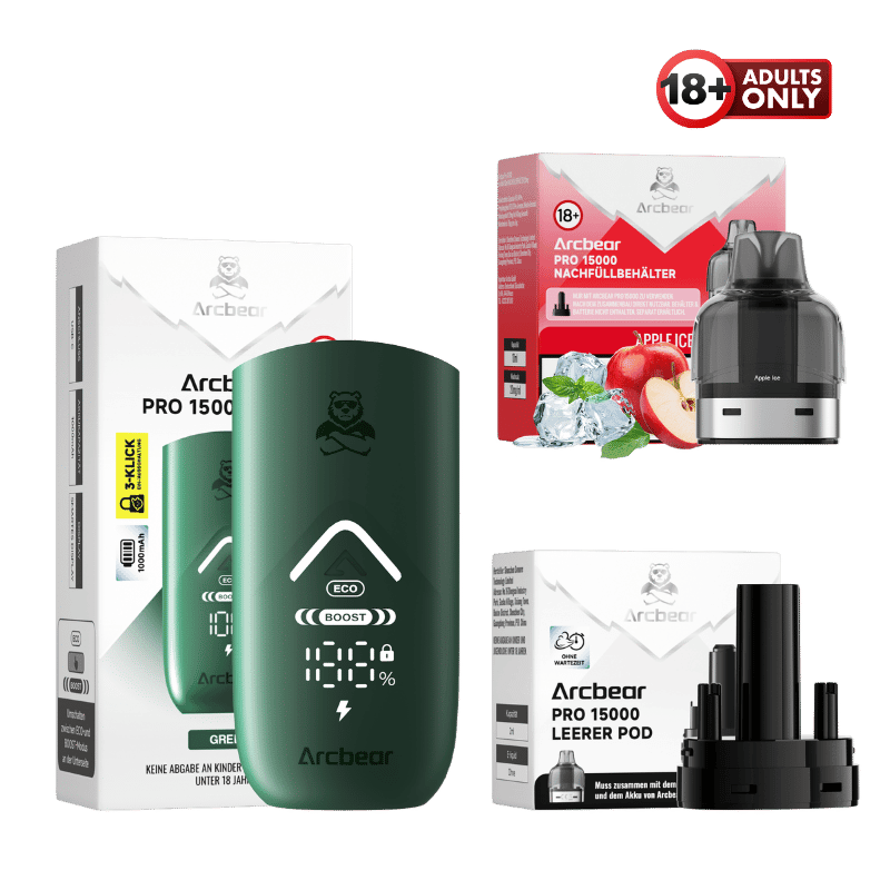 Arcbear Pro 15000 Vape Starter Kit Apple Ice - günstig kaufen bei SwiftGoods4u