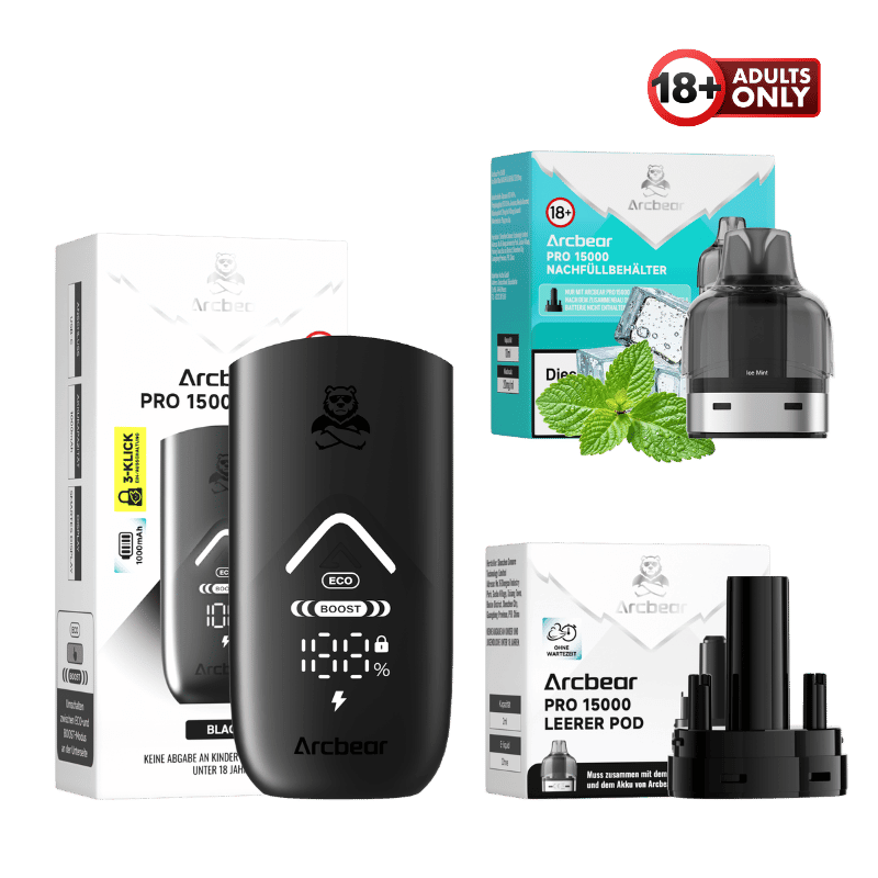 Arcbear Pro 15000 Vape Starter Kit Ice Mint - günstig kaufen bei SwiftGoods4u