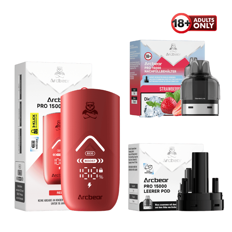 Arcbear Pro 15000 Vape Starter Kit Strawberry Ice - günstig kaufen bei SwiftGoods4u