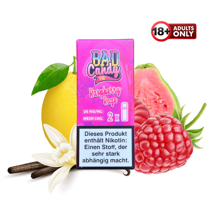 Bad Candy Raspberry Rage Pods | ab 6,69 gnstig kaufen Bad Candy Raspberry Rage Pods | ab 6,69 gnstig kaufen