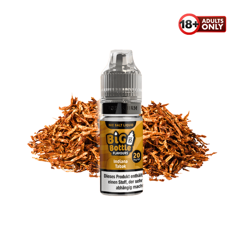 BIG BOTTLE Indiana Tabak Nikotinsalz Liquid - günstig kaufen bei SwiftGoods4u