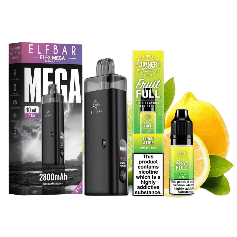 Elfbar ELFX Mega + 10ml Dinner Lady Liquid Bundle - günstig kaufen bei SwiftGoods4u