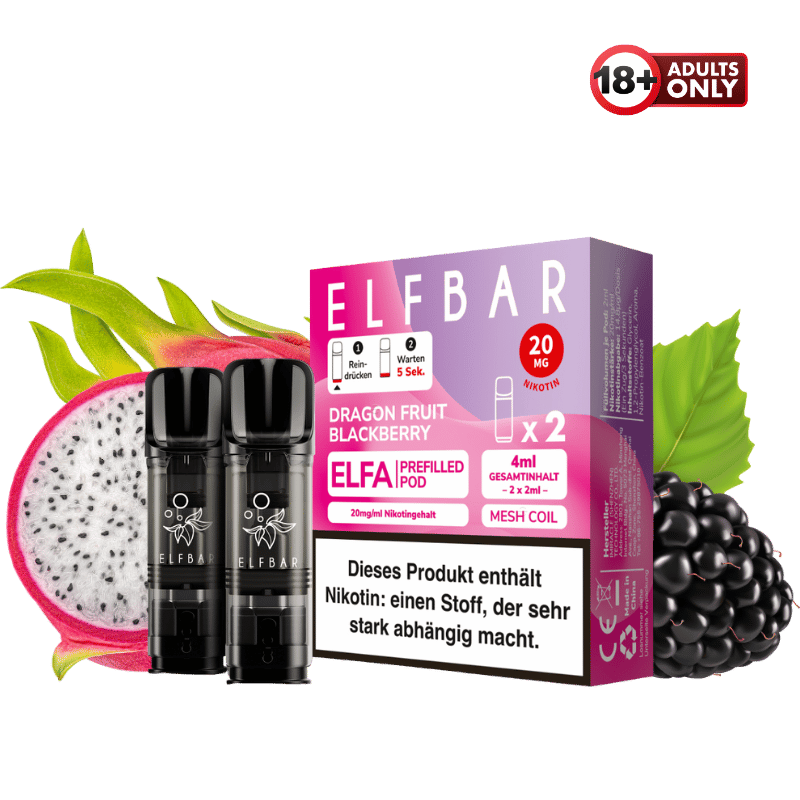Elfbar ELFA Dragon Fruit Blackberry Pods | ab 6,69 gnstig kaufen Elfbar ELFA Dragon Fruit Blackberry Pods | ab 6,69 gnstig kaufen