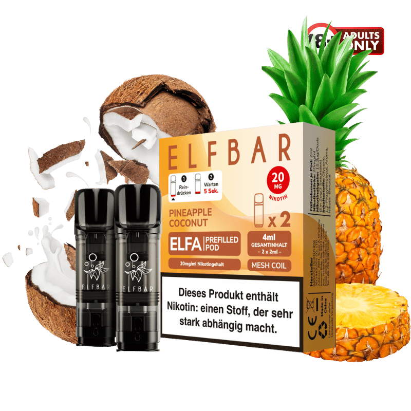 Elfbar Pods Kokos Elfbar ELFA Pineapple Coconut Pods Elfbar Pods Kokos Elfbar ELFA Pineapple Coconut Pods