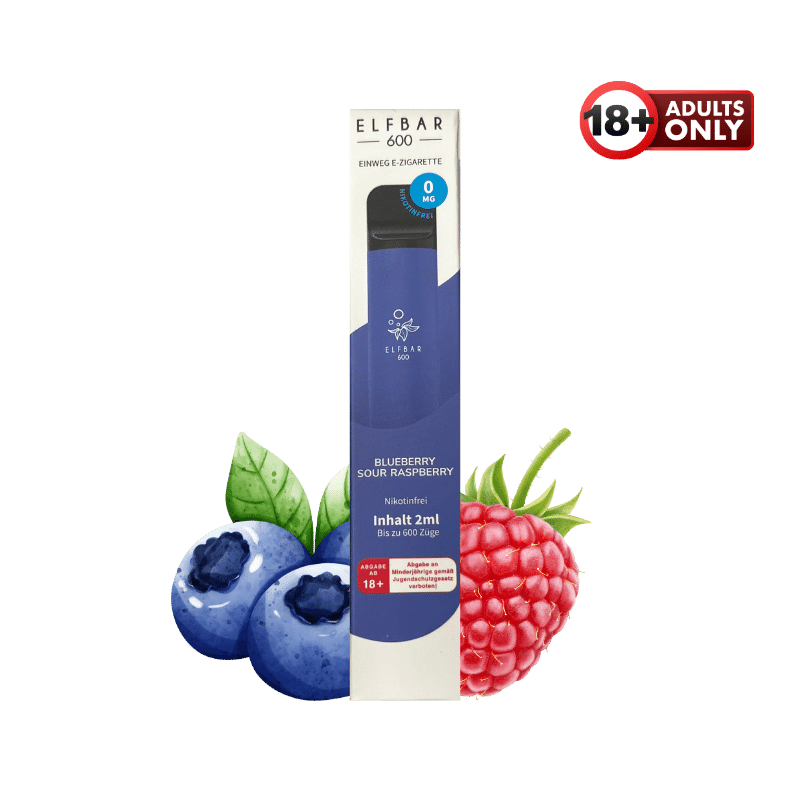 Elf Bar 600 Blueberry Sour Raspberry nikotinfrei - günstig kaufen bei SwiftGoods4u