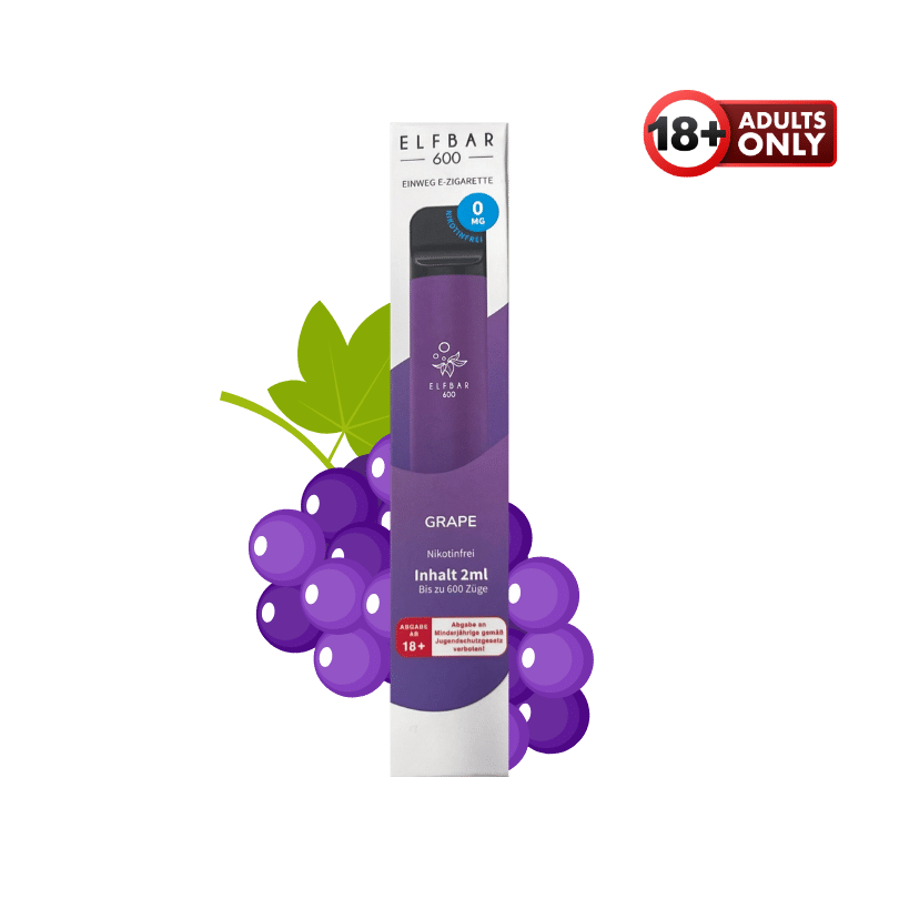Elf Bar 600 Grape nikotinfrei - günstig kaufen bei SwiftGoods4u