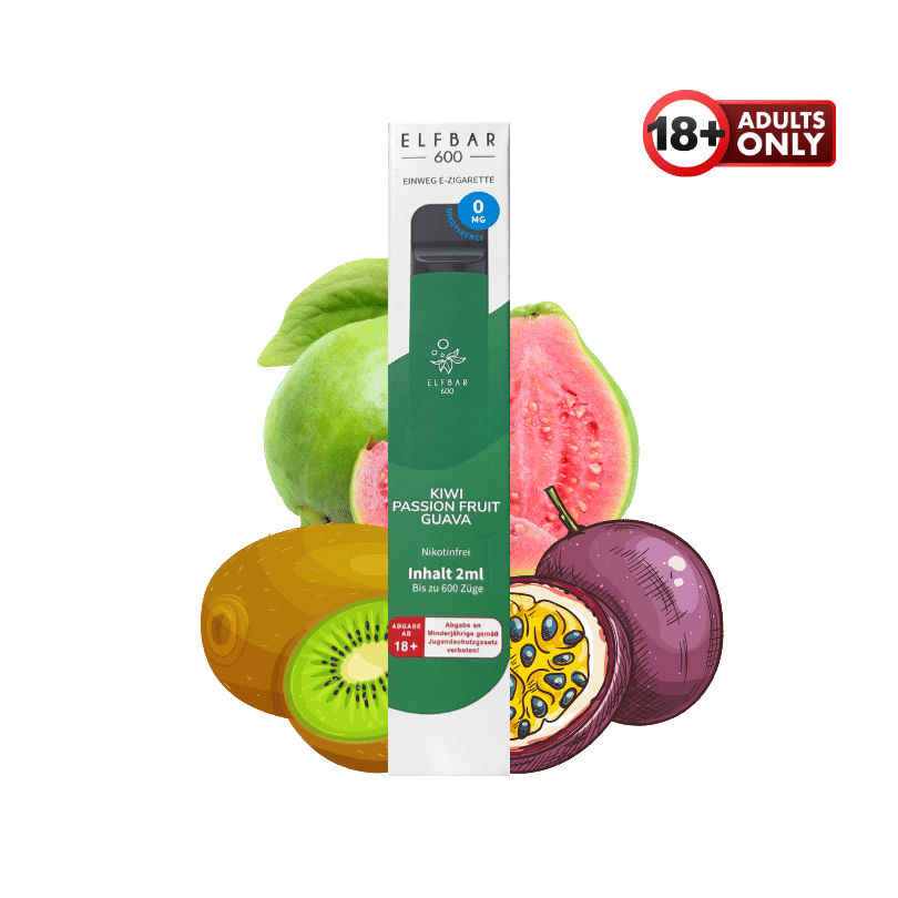 Elf Bar 600 Kiwi Passion Fruit Guava nikotinfrei - günstig kaufen bei SwiftGoods4u