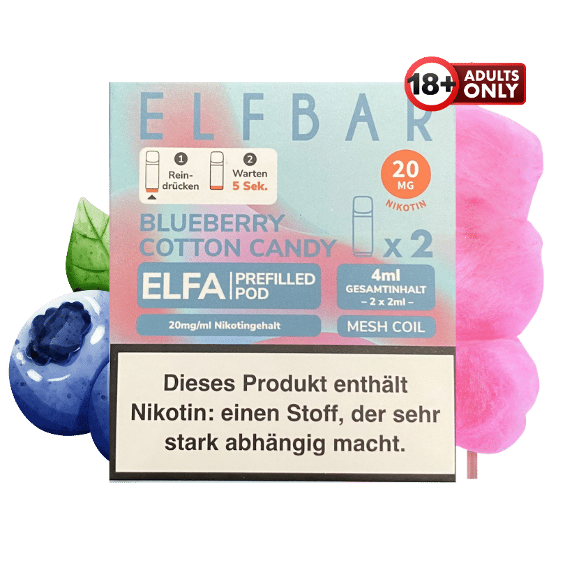 Elfbar ELFA Blueberry Cotton Candy Pods - günstig kaufen bei SwiftGoods4u