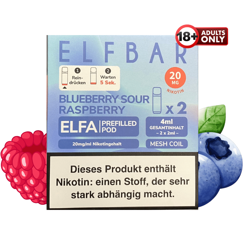 Elfbar ELFA Blueberry Sour Raspberry Pods - günstig kaufen bei SwiftGoods4u