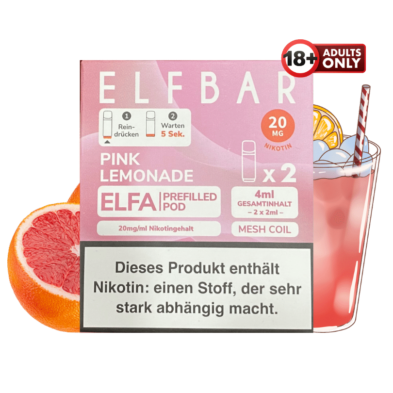 Elfbar ELFA Pink Lemonade Pods | ab 6,69 gnstig kaufen Elfbar ELFA Pink Lemonade Pods | ab 6,69 gnstig kaufen