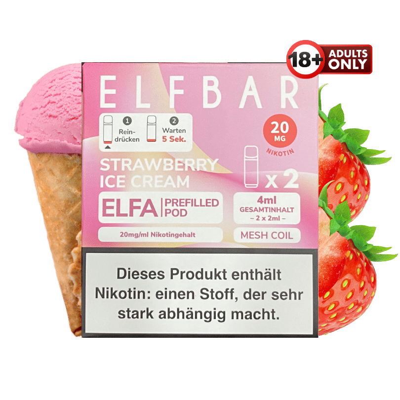 Elfbar ELFA Strawberry Ice Cream Pods - günstig kaufen bei SwiftGoods4u
