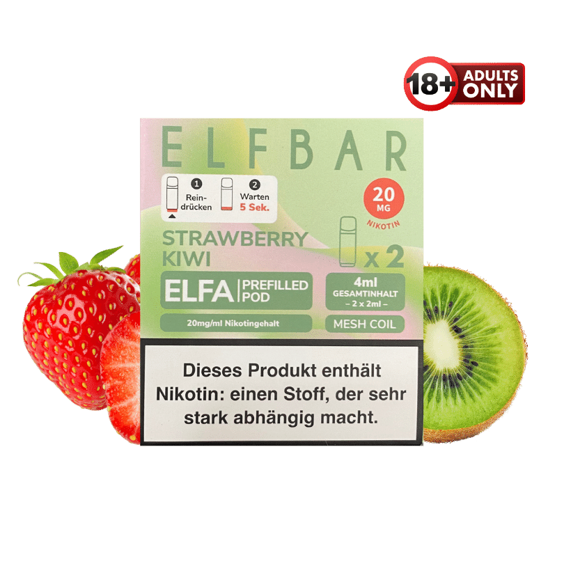 2 Elfbar ELFA Strawberry Kiwi Pods