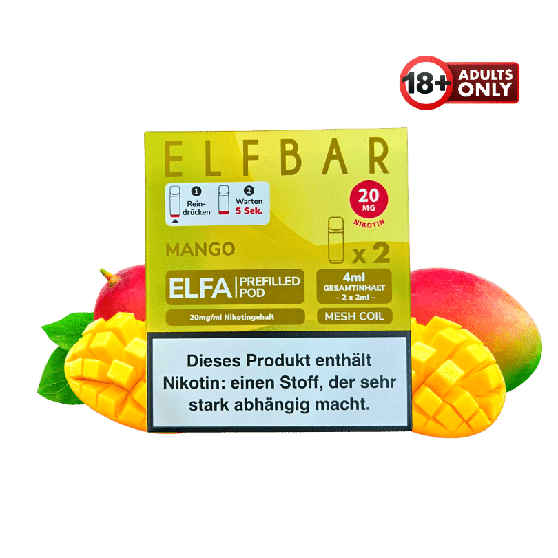 Elfbar ELFA Mango Pods | ab 6,69 gnstig kaufen | 2er Pack Elfbar ELFA Mango Pods | ab 6,69 gnstig kaufen | 2er Pack