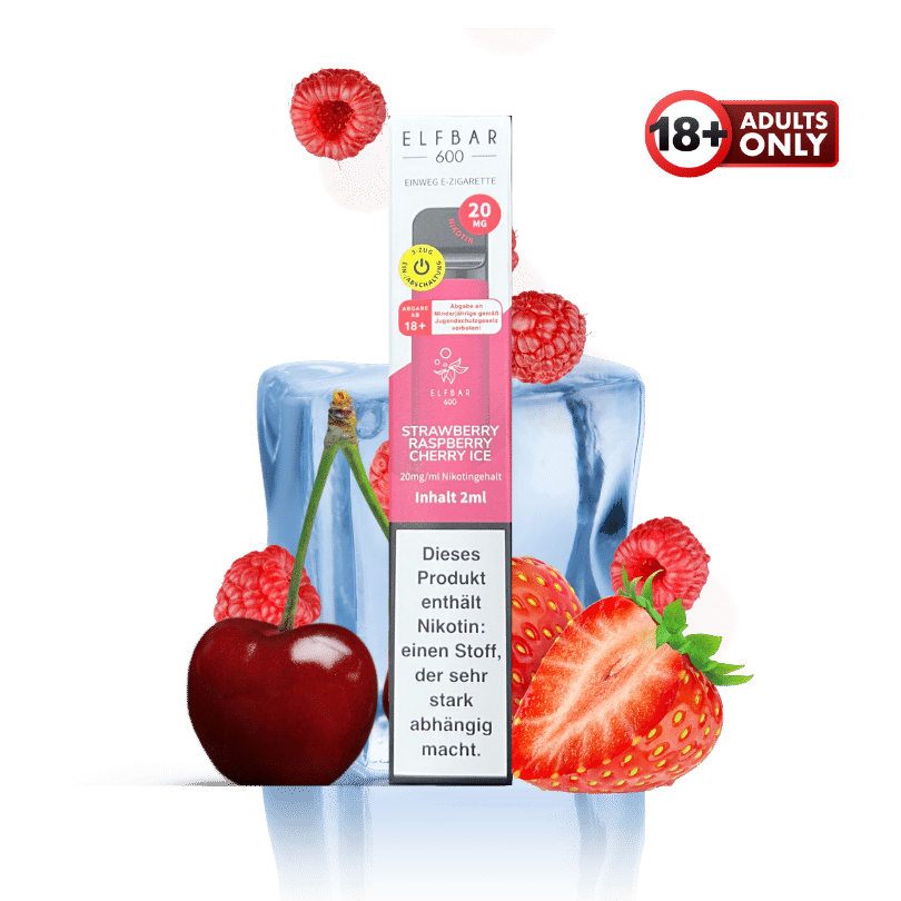 Elfbar 600 Strawberry Raspberry Cherry Ice - günstig kaufen bei SwiftGoods4u