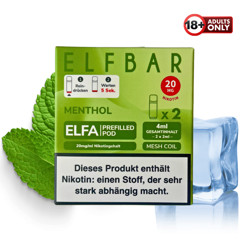 Elfbar ELFA Menthol Pods | ab 6,69 gnstig kaufen | 2er Elfbar ELFA Menthol Pods | ab 6,69 gnstig kaufen | 2er