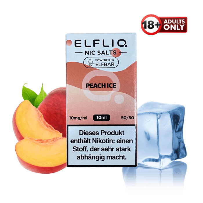 Elfliq Liquid Nikotinfrei Elfliq Peach Ice Liquid by Elfbar | 6,49 kaufen  Elfliq kaufen -