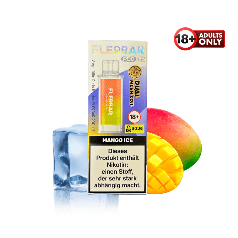 Flerbar Mango Ice Pods | ab 8,30 gnstig kaufen | Doppelpack Flerbar Mango Ice Pods | ab 8,30 gnstig kaufen | Doppelpack