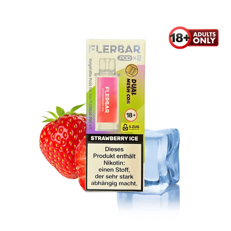 Flerbar Strawberry Ice Pods | ab 8,30 gnstig kaufen | Doppelpack Flerbar Strawberry Ice Pods | ab 8,30 gnstig kaufen | Doppelpack