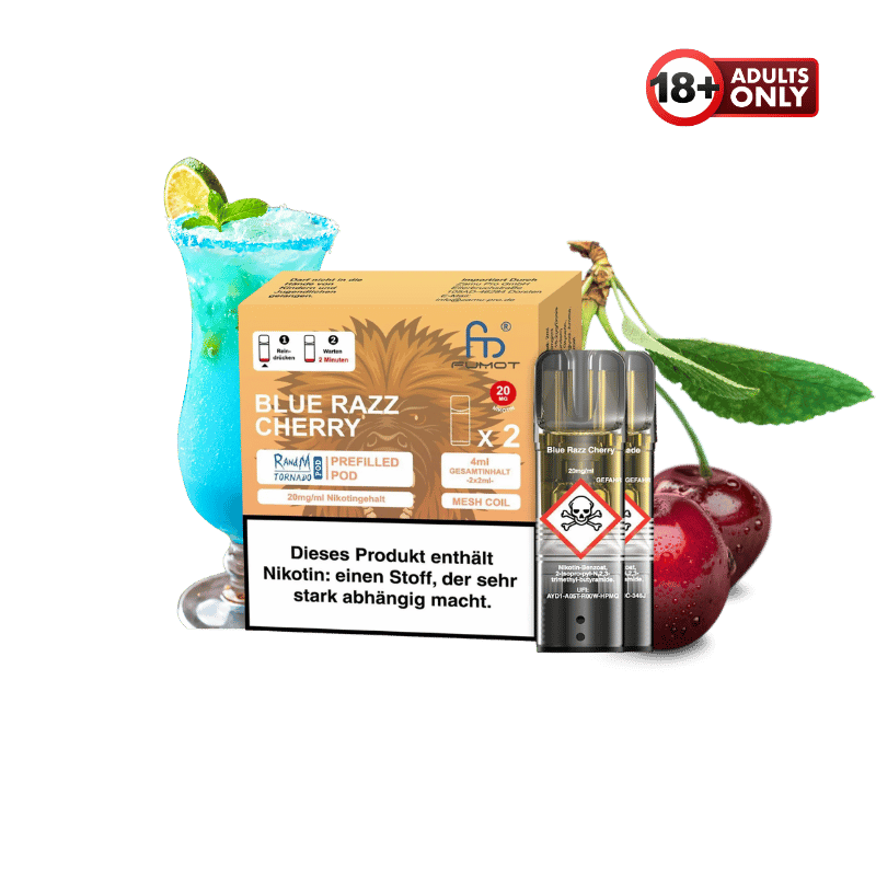 RandM Tornado Pods Blue Razz Cherry by Fumot - günstig kaufen bei SwiftGoods4u