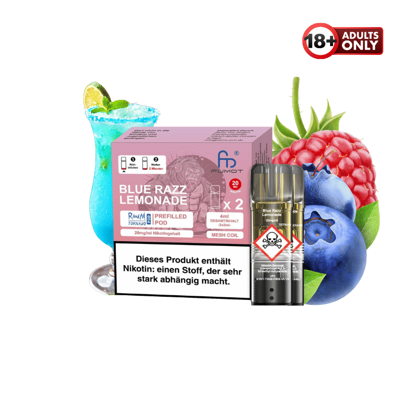 RandM Tornado Pods Blue Razz Lemonade by Fumot - günstig kaufen bei SwiftGoods4u