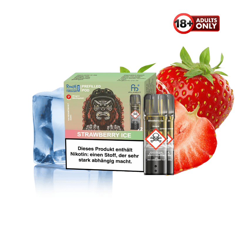 RandM Tornado Pods Strawberry Ice by Fumot | gnstig kaufen RandM Tornado Pods Strawberry Ice by Fumot | gnstig kaufen