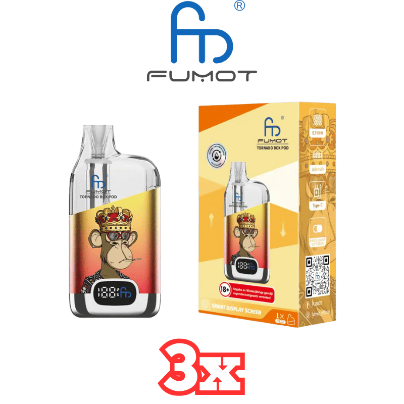 3x Fumot Tornado Digital Box Pod - Kit Bundle - 6 Farben - günstig kaufen bei SwiftGoods4u