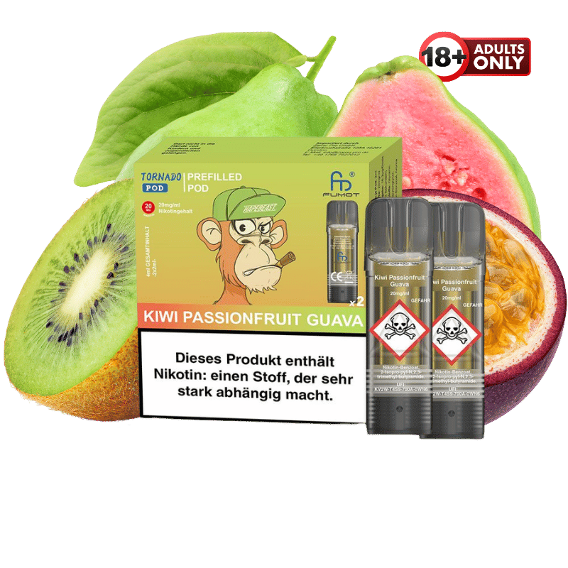 RandM Tornado Pods Kiwi Passionfruit Guava by Fumot
