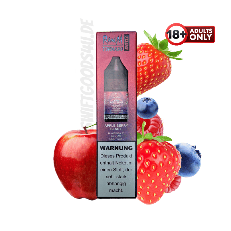 Fumot RandM Tornado 7000 Liquid Apple Berry Blast | ab 6,39 Fumot RandM Tornado 7000 Liquid Apple Berry Blast | ab 6,39