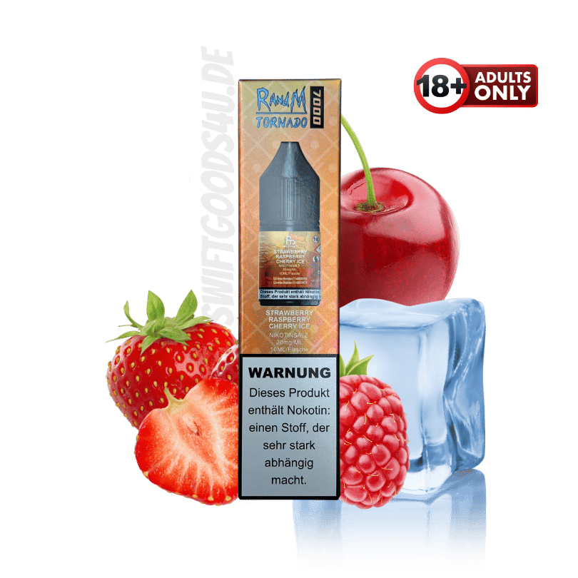 Fumot RandM Tornado 7000 Liquid Strawberry Raspberry Cherry Ice - günstig kaufen bei SwiftGoods4u