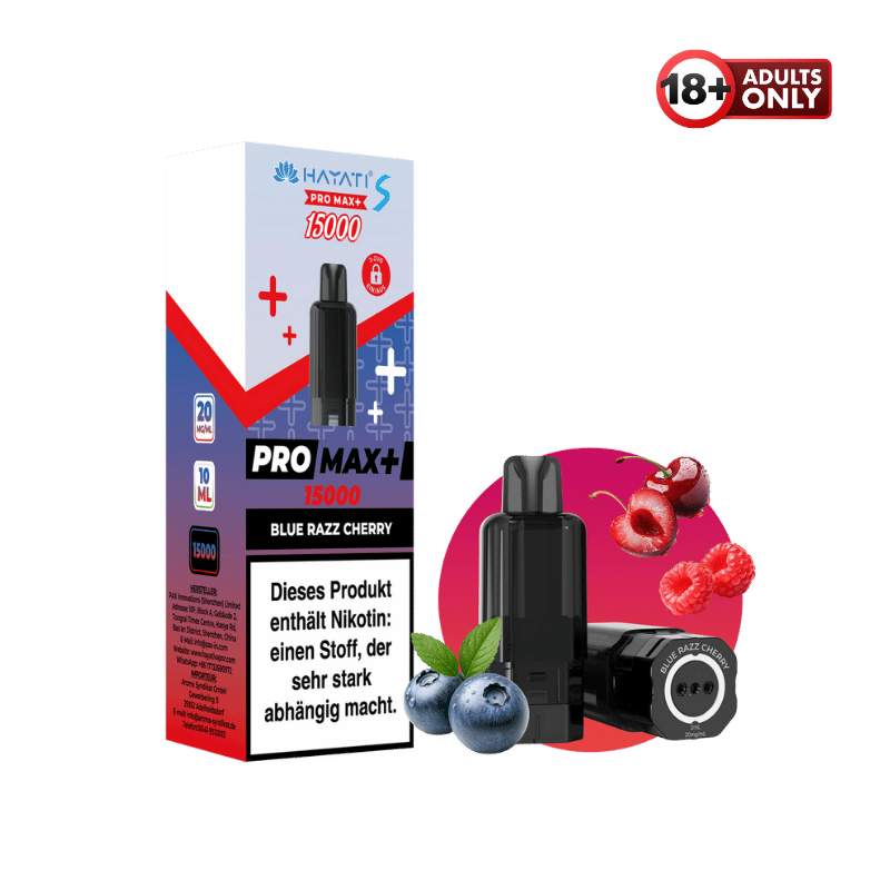 Hayati Pro Max+ 15000 Pod Blue Razz Cherry - günstig kaufen bei SwiftGoods4u