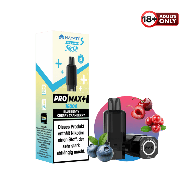 Hayati Pro Max+ 15000 Pod Blueberry Cherry Cranberry - günstig kaufen bei SwiftGoods4u