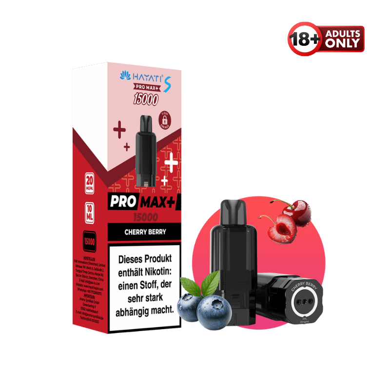 Hayati Pro Max+ 15000 Pod Cherry Berry - günstig kaufen bei SwiftGoods4u