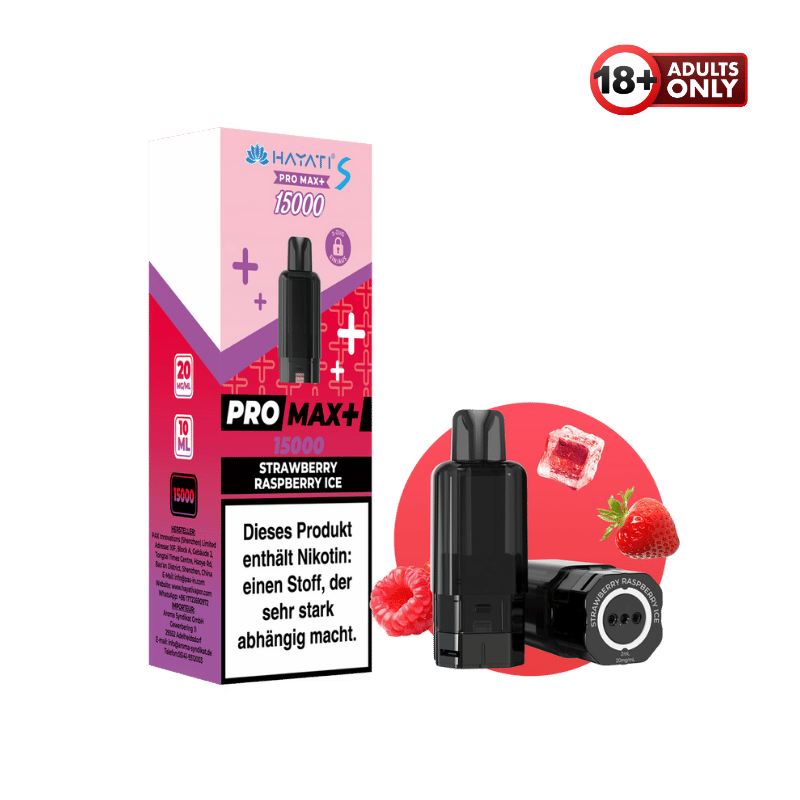 Hayati Pro Max+ 15000 Pod Strawberry Raspberry Ice - günstig kaufen bei SwiftGoods4u