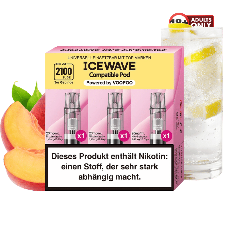 Icewave Pods Peach Sparkling Water