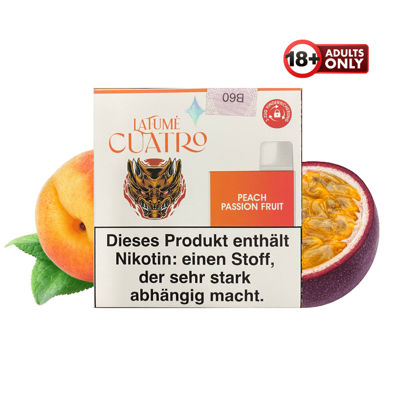 La Fume Cuatro Peach Passion Fruit - günstig kaufen bei SwiftGoods4u