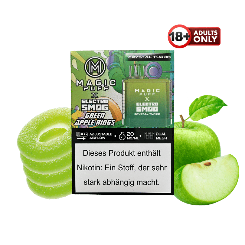 Magic Puff Crystal Turbo Green Apple Rings - günstig kaufen bei SwiftGoods4u