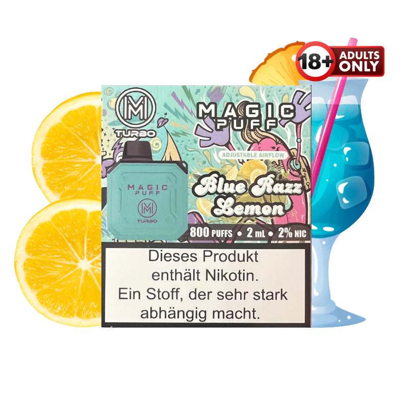 Magic Puff Turbo 800 Blue Razz Lemon - günstig kaufen bei SwiftGoods4u