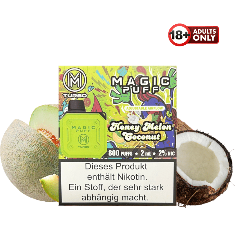 Magic Puff Turbo 800 Honey Melon Coconut - günstig kaufen bei SwiftGoods4u