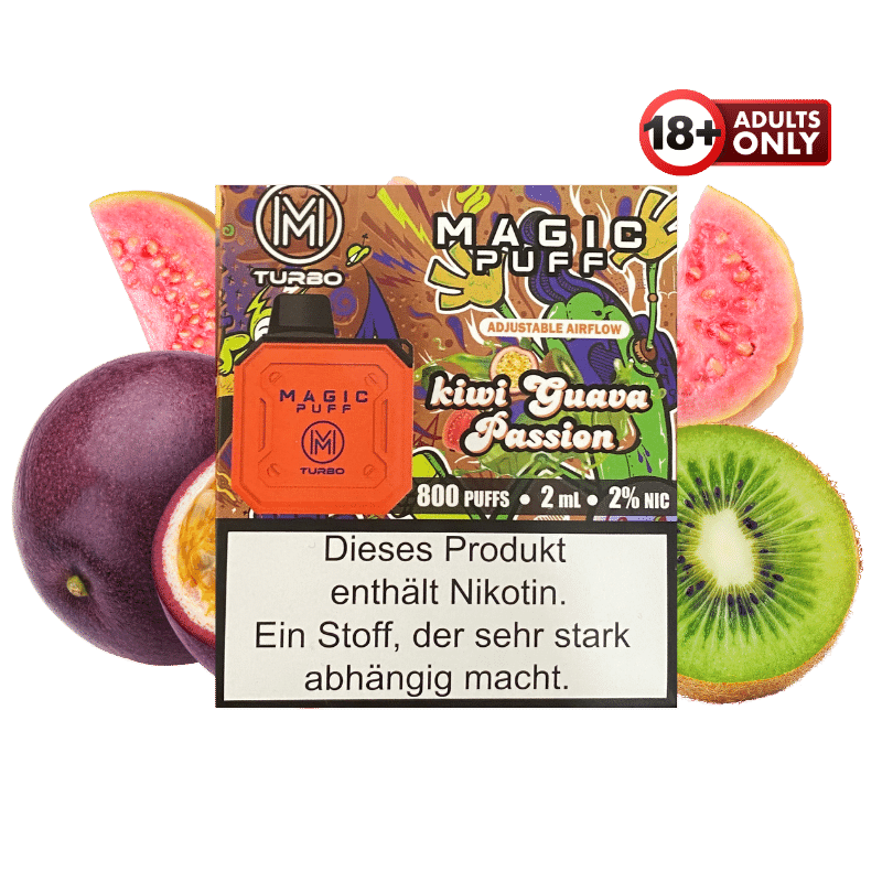 Magic Puff Turbo 800 Kiwi Guava Passion - günstig kaufen bei SwiftGoods4u