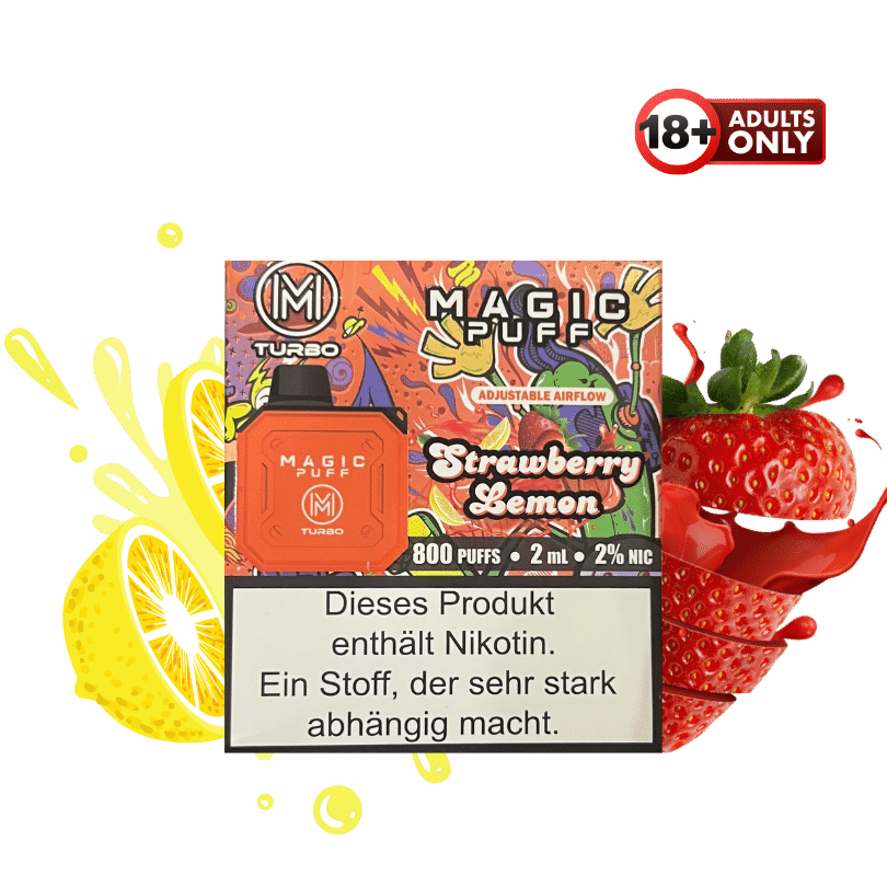 Magic Puff Turbo 800 Strawberry Lemon - günstig kaufen bei SwiftGoods4u